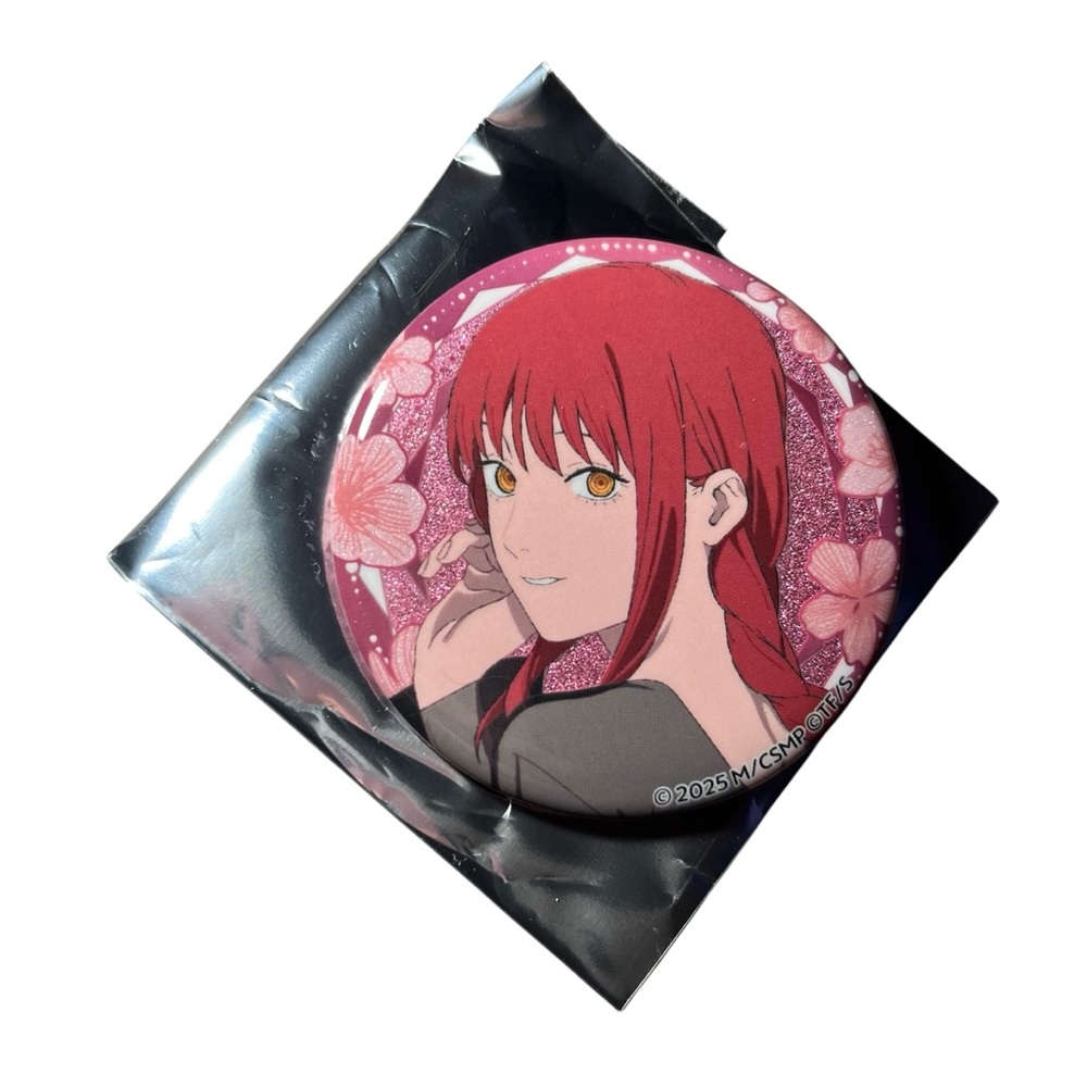 Chainsaw Man sunshine city prince hotel collab glitter makima badge